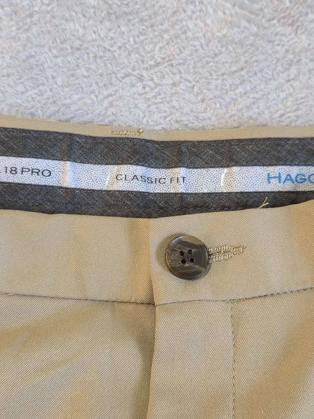 Haggar Cool 18 Pro Khaki Pants Men’s 38x30 Classic Fit